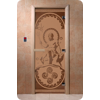 Дверь для сауны DoorWood (Дорвуд) 60x190 Основная серия Посейдон (бронза матовое) правая