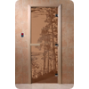 Дверь для сауны DoorWood (Дорвуд) 70x200 Основная серия Рассвет (бронза матовое) правая
