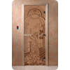Дверь для сауны DoorWood (Дорвуд) 80x200 Основная серия Жар птица (бронза матовое) левая