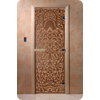 Дверь для сауны DoorWood (Дорвуд) 70x180 Основная серия Флоренция (бронза матовое) левая