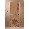 Дверь для сауны DoorWood (Дорвуд) 60x200 Основная серия Волшебный пар (бронза матовое) левая