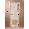 Дверь для сауны DoorWood (Дорвуд) 60x200 Основная серия Волшебный пар (сатин) левая