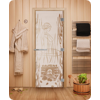Дверь для сауны DoorWood (Дорвуд) 70x190 Эталон Волшебный пар (сатин) левая