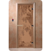 Дверь для сауны DoorWood (Дорвуд) 70x210 Основная серия Берёзка (бронза матовое), правая