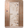 Дверь для сауны DoorWood (Дорвуд) 80x190 Основная серия Камышовый рай (сатин), правая