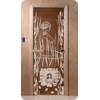 Дверь для сауны DoorWood (Дорвуд) 80x210 Основная серия Волшебный пар (бронза), правая
