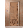 Дверь для сауны DoorWood (Дорвуд) 90x210 Основная серия Волшебный пар (бронза матовое), правая