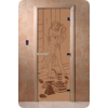 Дверь для сауны DoorWood (Дорвуд) 90x210 Основная серия Дженифер 2 (бронза матовое), правая