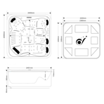    Kingston JCS - 66 240x240x93   6459 White,  P - 04 Black