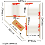    () SaunaMagic Classic RCS Corner Mini
