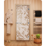 Дверь для сауны DoorWood (Дорвуд) 80x200 Эталон Венеция (сатин) правая